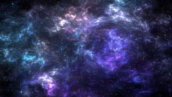 Wallpaper Nebulae, Stars, Galaxy, Space, Purple, Clusters, Blue