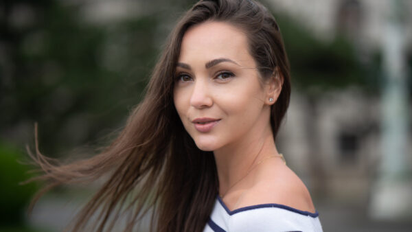 Wallpaper Background, Blue, Beautiful, Wearing, Girl, White, Dress, Blur, Model, Girls