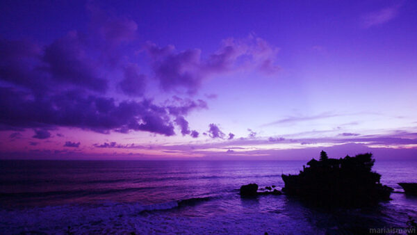 Wallpaper Waves, Aesthetic, Sky, Purple, Ocean, Blue, Clouds