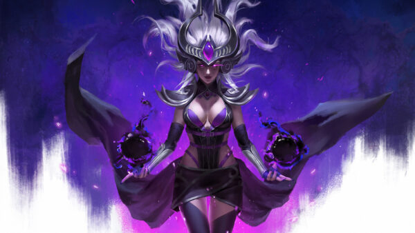 Wallpaper Hair, League, Legends, Syndra, Girl, White