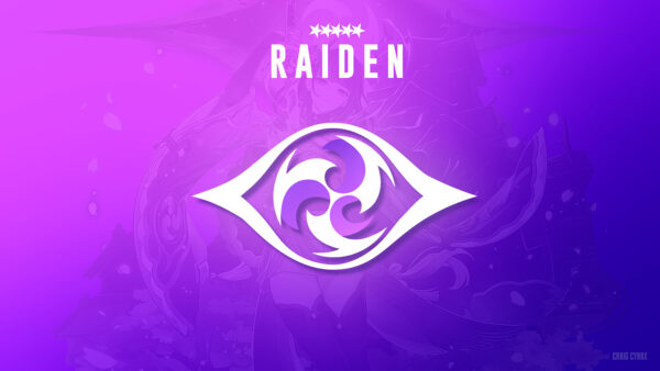 Wallpaper Blue, Background, Shogun, Raiden, Genshin, Purple, Impact, Baal