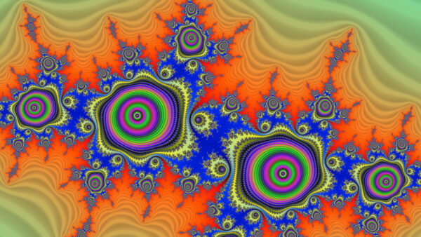 Wallpaper Pattern, Colorful, Abstract, Fractal, Circles