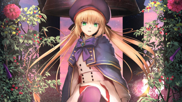 Wallpaper Eyes, Dress, Girl, Green, Anime, Pink, Cute, Purple