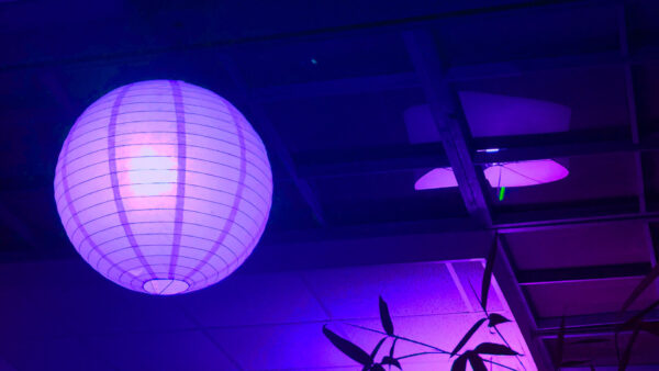 Wallpaper Lamp, Pendant, Purple, Round, Aesthetic