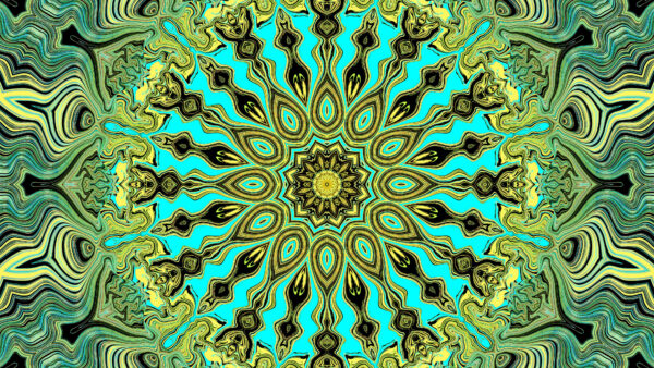 Wallpaper Mobile, Pattern, Lines, Yellow, Abstract, Blue, Abstraction, Desktop, Fractal
