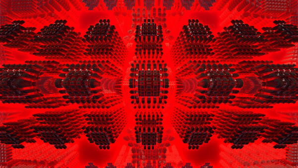 Wallpaper Shapes, Squares, Abstraction, Black, Red, Volume, Abstract