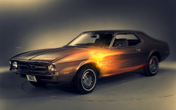 Wallpaper Mustang, 1972, Ford