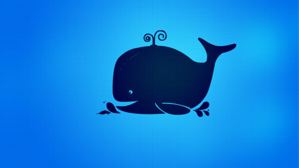 Wallpaper Whale, Blue