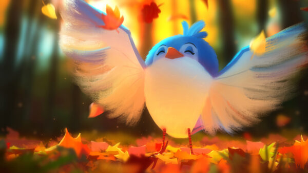 Wallpaper Bird, Art, Digital, Cute