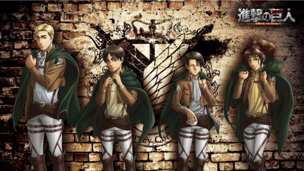 Wallpaper Levi, Eren, Freedom, Desktop, Attack, With, WALL, Erwin, Green, Hange, Smith, Ackerman, Scarf, Yeager, Titan, Background, Wings, Zoe, All, Anime
