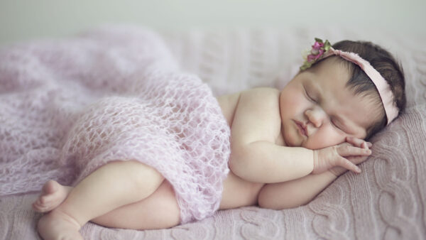 Wallpaper Head, Cloth, And, Band, Baby, With, Desktop, Netted, Cute, Sleeping, Having, Bed, Girl, Covered