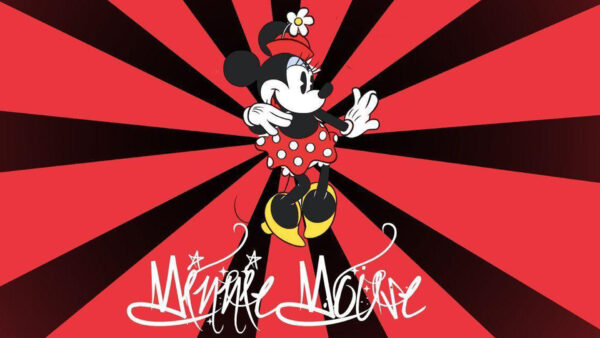 Wallpaper And, Red, Background, Minnie, Black, With, Desktop, Mouse