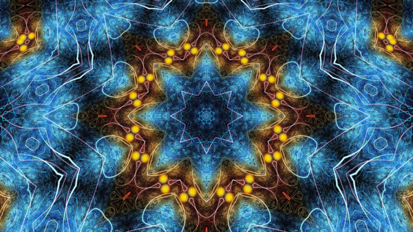 Wallpaper Desktop, Abstract, Mobile, Blue, Kaleidoscope, Symmetry