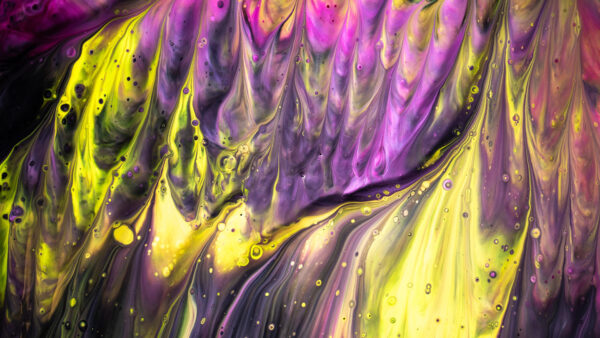 Wallpaper Abstract, Desktop, Mobile, Paint, Stains, Blots, Yellow, Light, Green, Purple