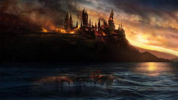 Wallpaper Reflection, Water, Fire, With, Movies, Body, Desktop, Hogwarts, Near