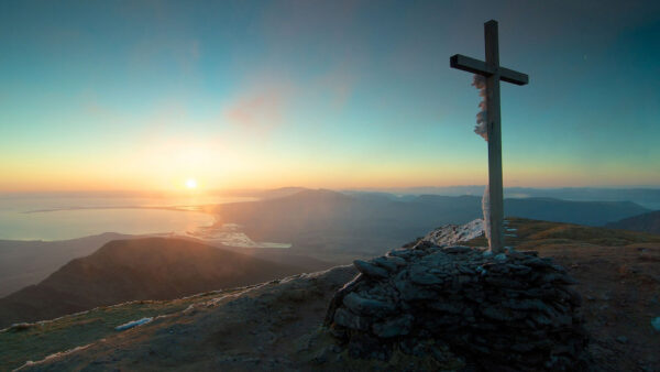 Wallpaper Cross, Desktop, Wooden, Sunbeam, During, Rock, Stone