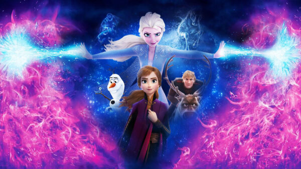 Wallpaper Kristoff, Elsa, Olaf, Anna, Frozen