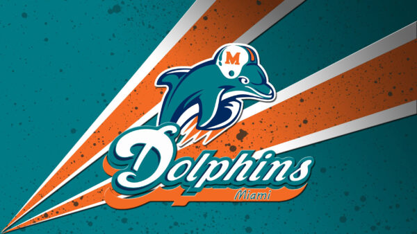 Wallpaper Logo, Orange, Dolphins, Miami, Background, Blue