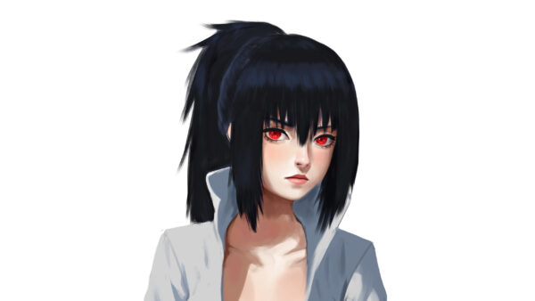 Wallpaper Uchiha, Genderbend, Naruto, Sasuke, Eyes, Red