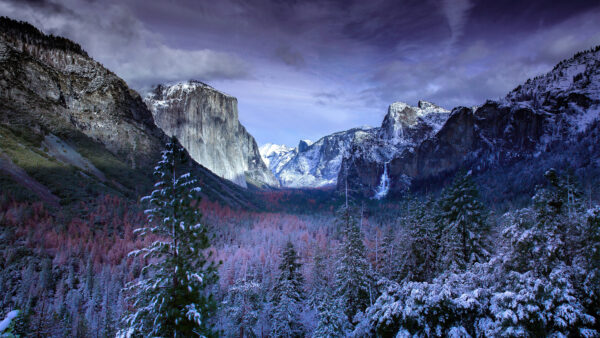 Wallpaper Yosemite, Black, Mountains, Forest, Under, Desktop, Sky, Mobile, Nature, Cloudy