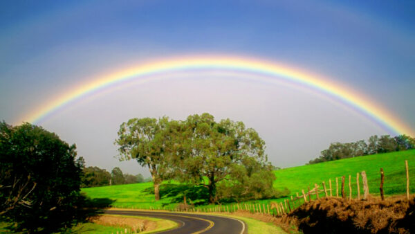 Wallpaper The, Rainbow, Road, Colorful, Desktop, Over