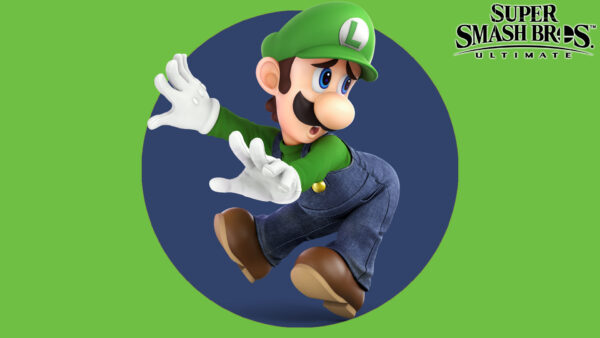 Wallpaper Blue, Games, Background, Super, Green, Luigi, Circle, And, With