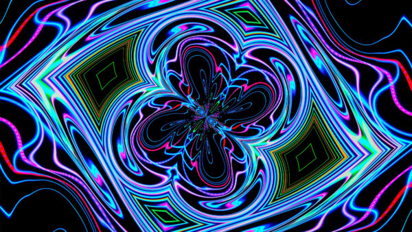 Wallpaper Desktop, Distortion, Neon, Waves, Mobile, Trippy, Colorful