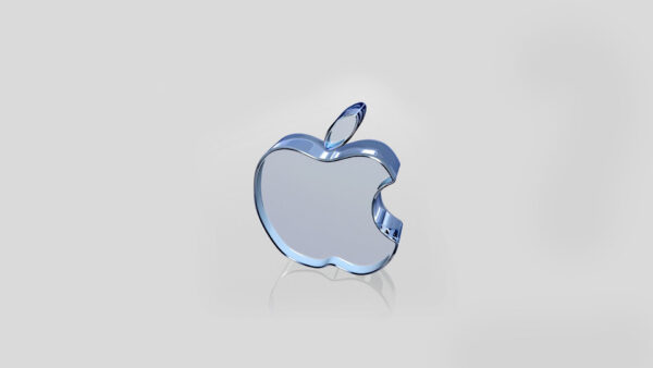 Wallpaper Glass, Blue, White, Background, Logo, Desktop, Apple