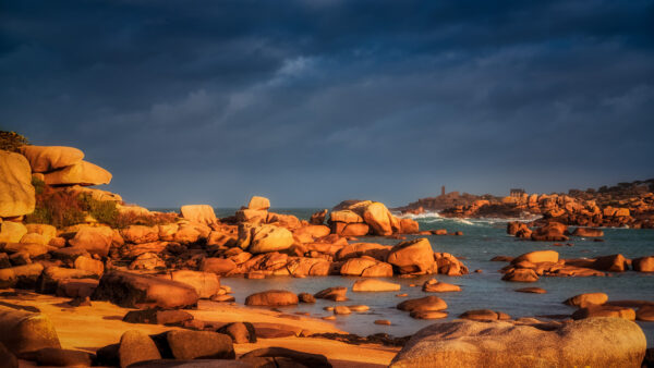 Wallpaper Background, Rock, Nature, Clouds, Stones, And, With, Sea