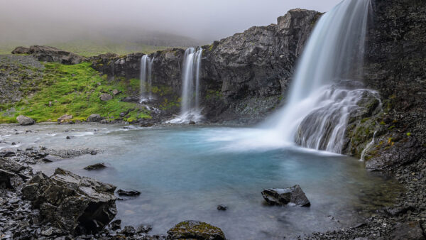 Wallpaper Waterfalls, Iceland, Desktop, Nature