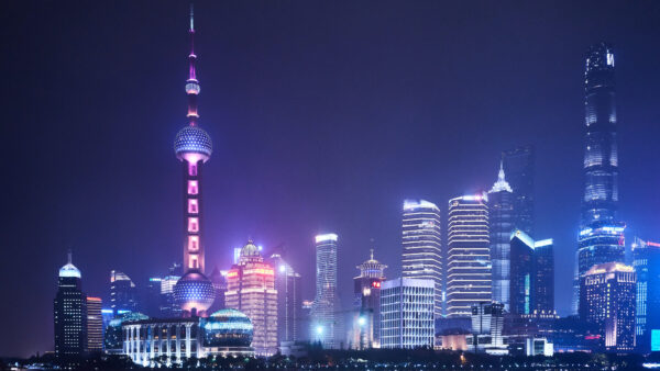 Wallpaper Travel, Desktop, Mobile, Skyline, Skyscraper, Night, Oriental, Tower, Pearl, Shanghai, City