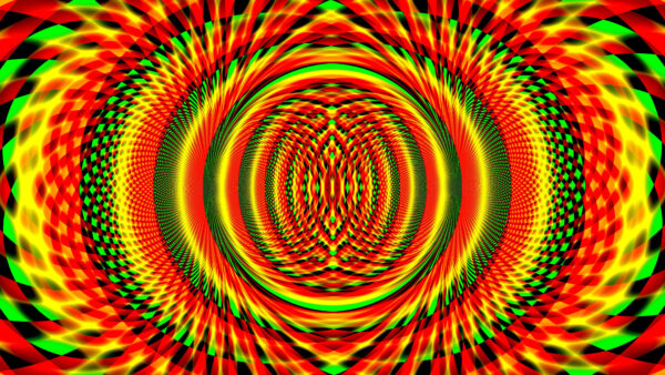 Wallpaper Desktop, Fractal, Shapes, Abstract, Red, Mobile, Bright, Green, Kaleidoscope