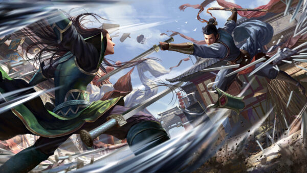 Wallpaper Woman, Battle, Warrior, Sword, Samurai
