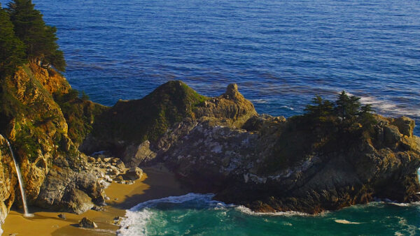 Wallpaper Covered, Nature, Between, Rock, Desktop, Water, Ocean, Algae