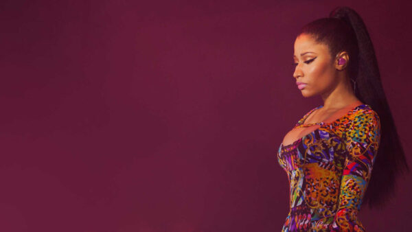 Wallpaper Girls, Minaj, Colorful, Wearing, Standing, Purple, Background, Nicki, WALL, Dress