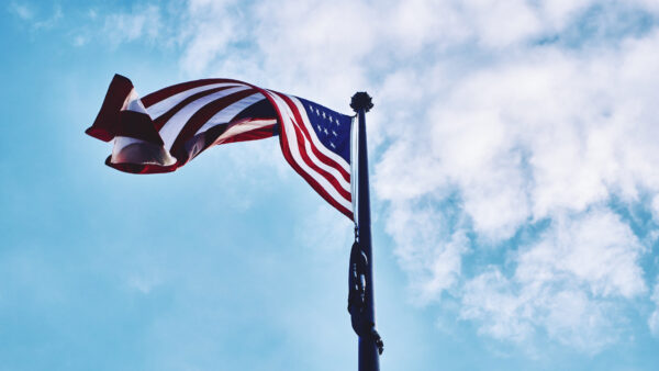 Wallpaper Desktop, Under, White, American, Flag, Sky, Blue