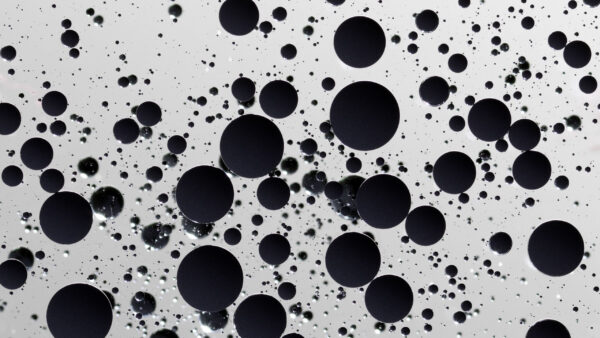 Wallpaper Abstraction, Liquid, Black, Stain, Bubbles, Abstract