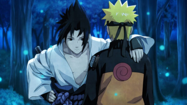 Wallpaper Shipudden, Forest, Background, Sasuke, Naruto