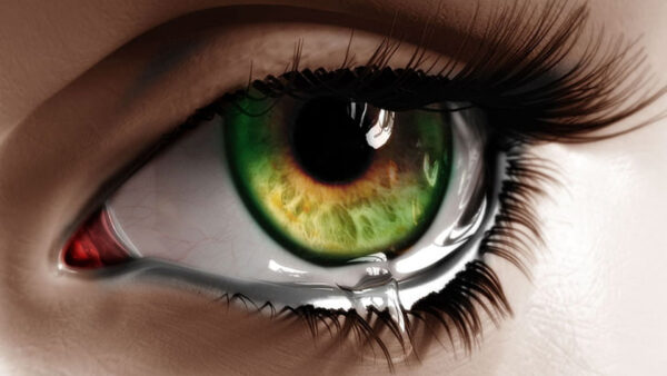 Wallpaper Yellow, Eye, Watery, Pupil, Green, Sad