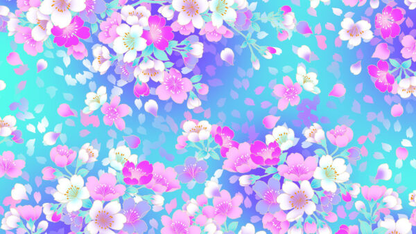 Wallpaper White, Flowers, Purple, Floral, Pink