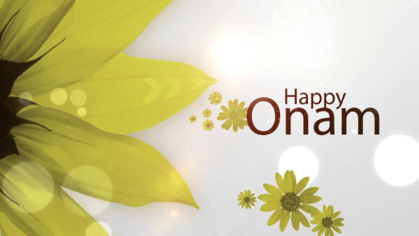 Wallpaper With, Flowers, Yellow, Happy, Onam