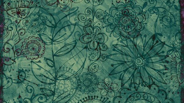 Wallpaper Leaves, Boho, Art, Green, Flowers, Light, Tale
