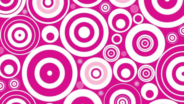 Wallpaper Shapes, Pink, White, Circles