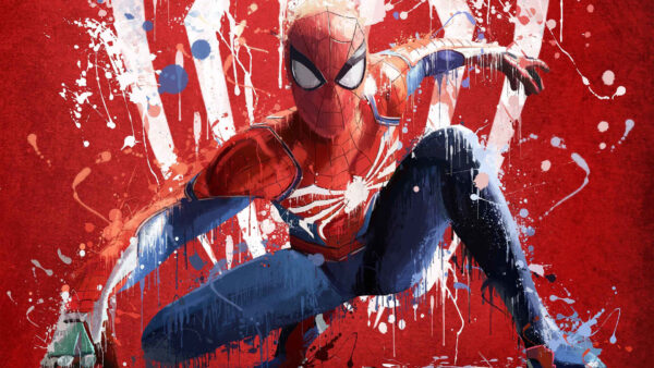 Wallpaper Spider-man, Art, Splash