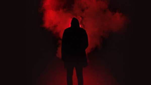 Wallpaper Smoke, Man, With, Red, Shadow, Aesthetic, Mobile, Desktop