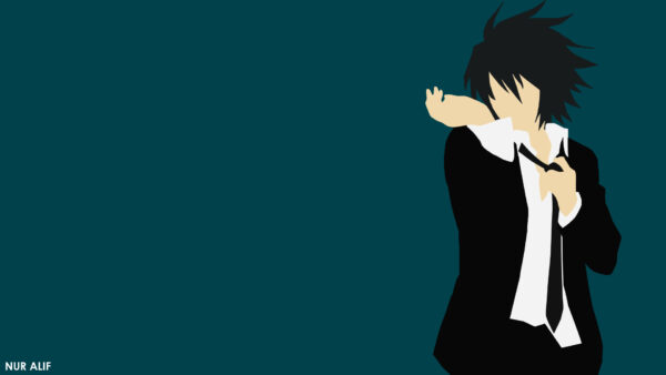 Wallpaper Peacock, Coat, Background, Black, White, Shirt, Light, Yagami, Wearing, And, Death, Anime, Note