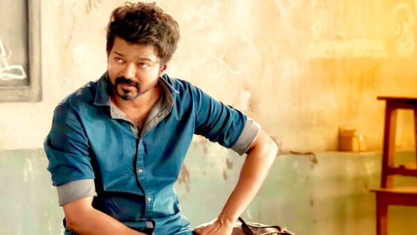 Wallpaper Vijay, Actor, Wearing, Blue, Shirt