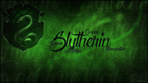 Wallpaper Desktop, Background, Words, With, Logo, Slytherin, Green