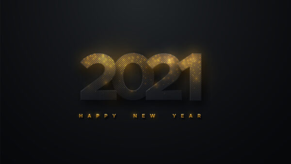 Wallpaper New, Year, 2021, Happy, Black, With, Background