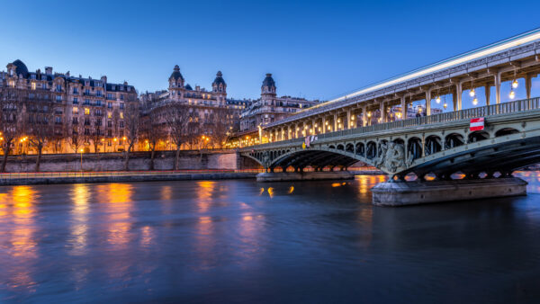 Wallpaper Mobile, Bridge, Lighting, Desktop, Above, With, Paris, River, Travel